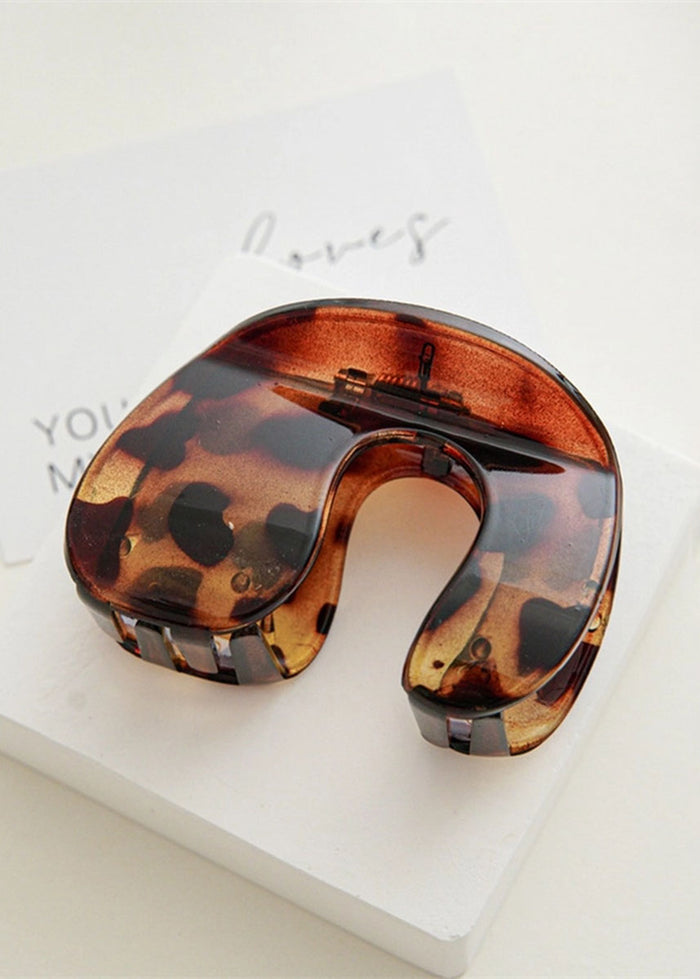 The Minimalist Hair Claw Clip - Leopard