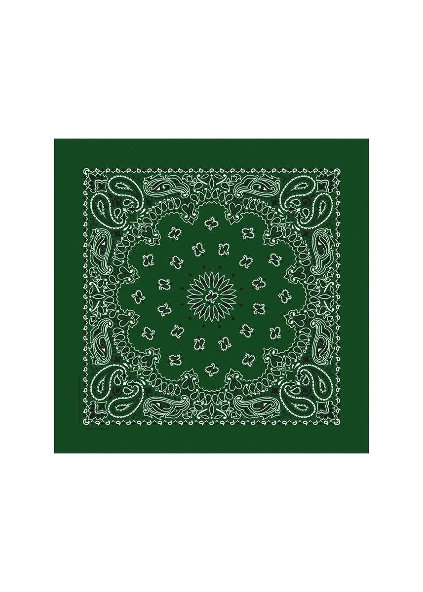 Embroidered Bandana - Hunter Paisley