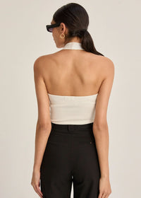 Jazzlyn Halter Top - White