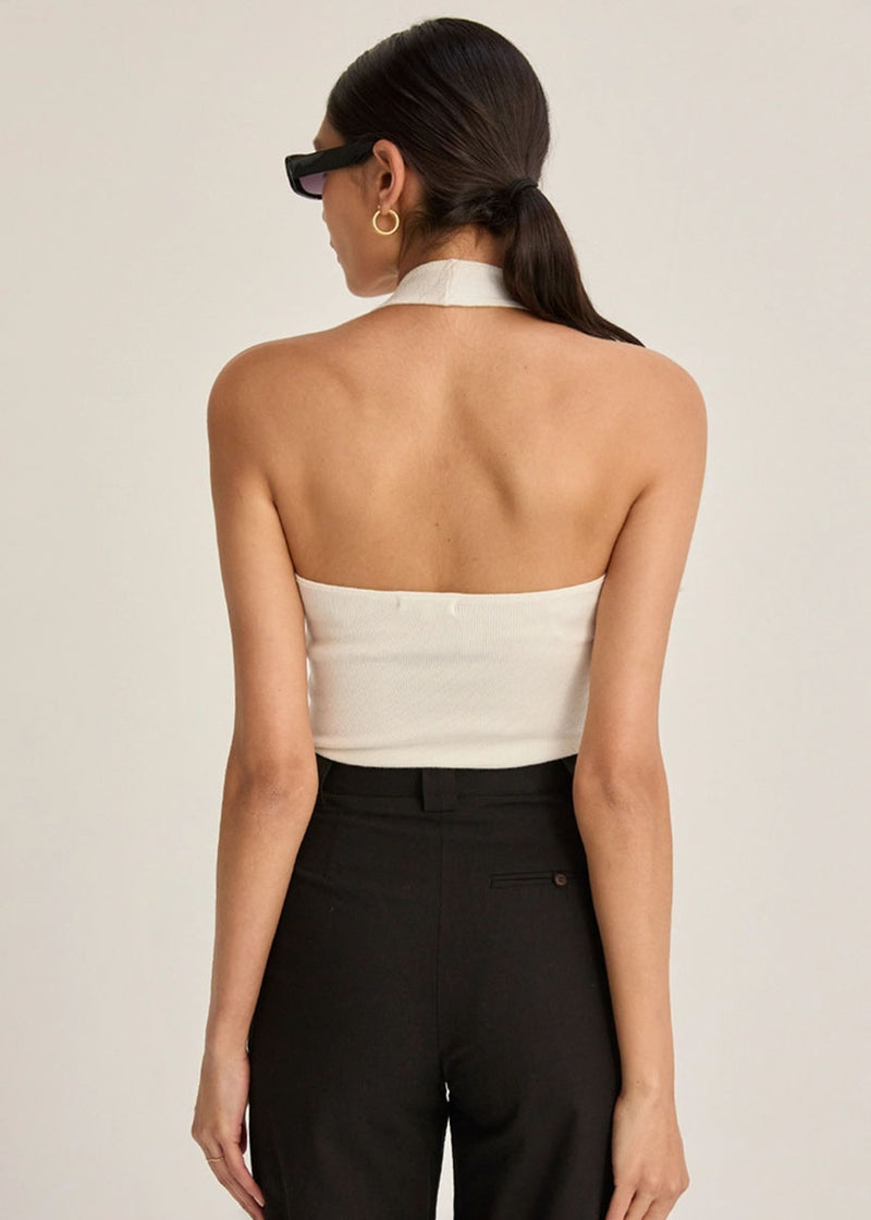 Jazzlyn Halter Top - White