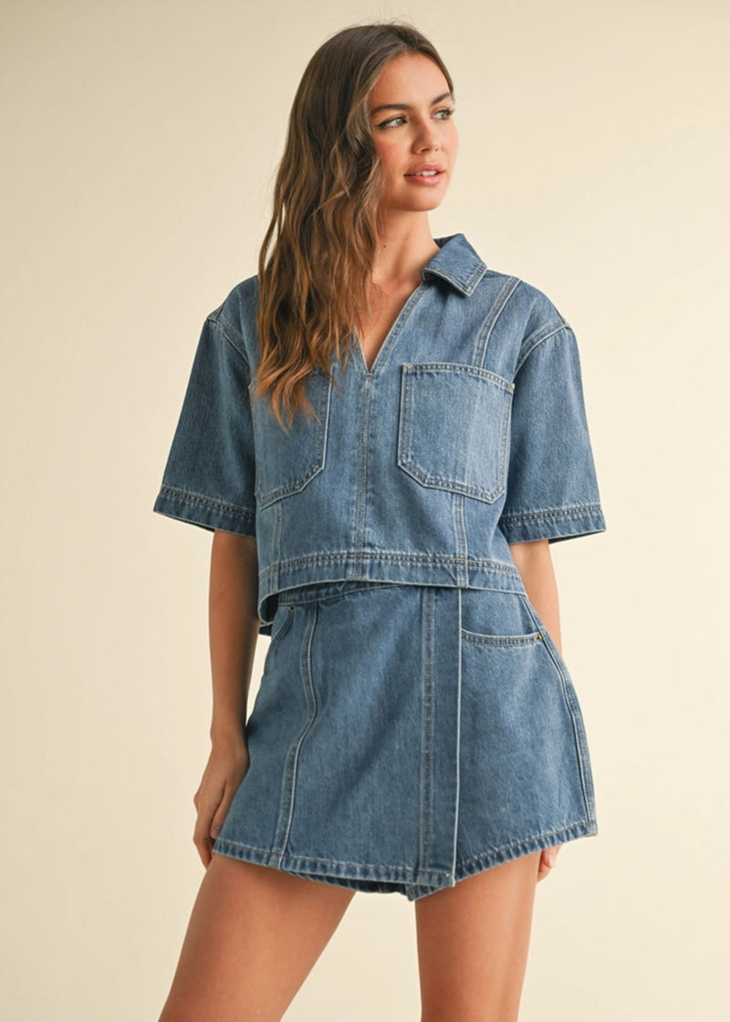Mikey Denim Skort