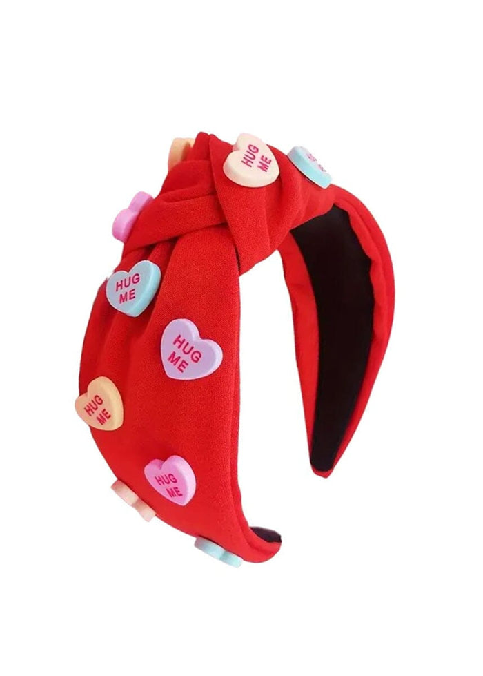 Valentine's Conversation Hearts Headband - Red