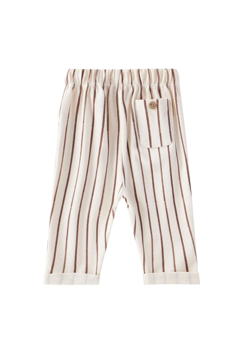 Toddler Relaxed Tapered Pant - Brown Stripes