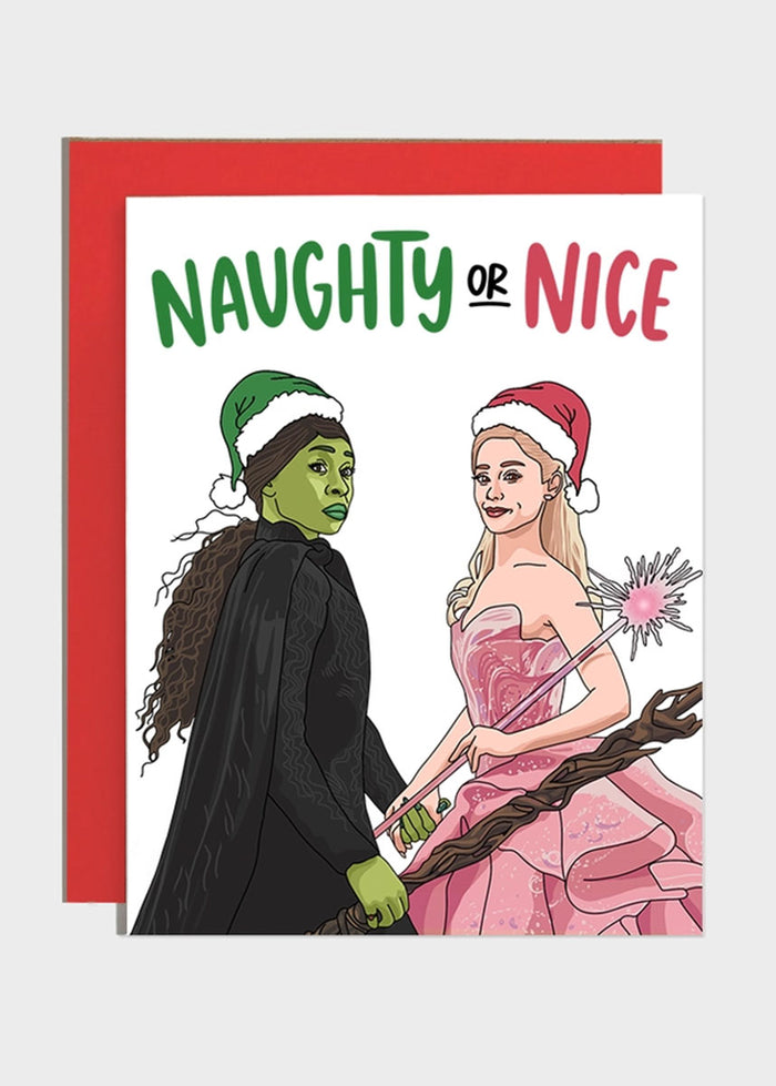 Naughty Or Nice Witch Holiday Card