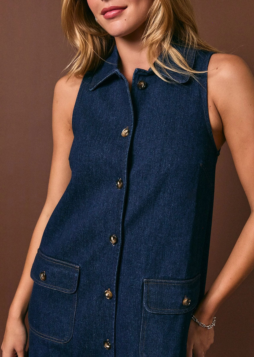 Judy Midi Dress - Indigo