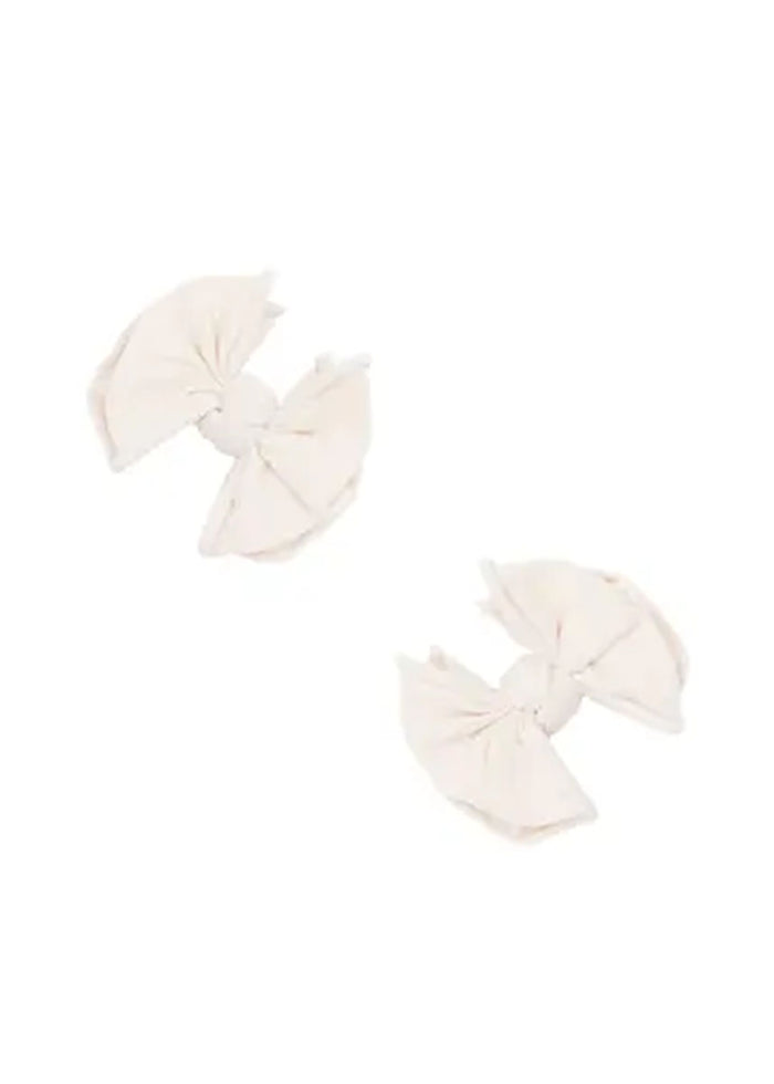 Fab Bow Clips 2-Pack - Oatmeal