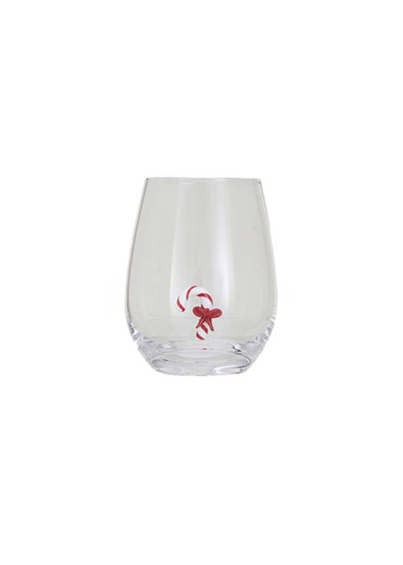 Stemless Holiday Figurine Wine Glasses