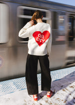 Chicago Heart Cardigan - Cream