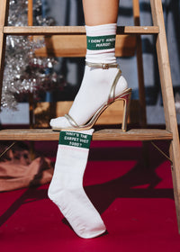 Todd & Margo Long Crew Socks - Ivory