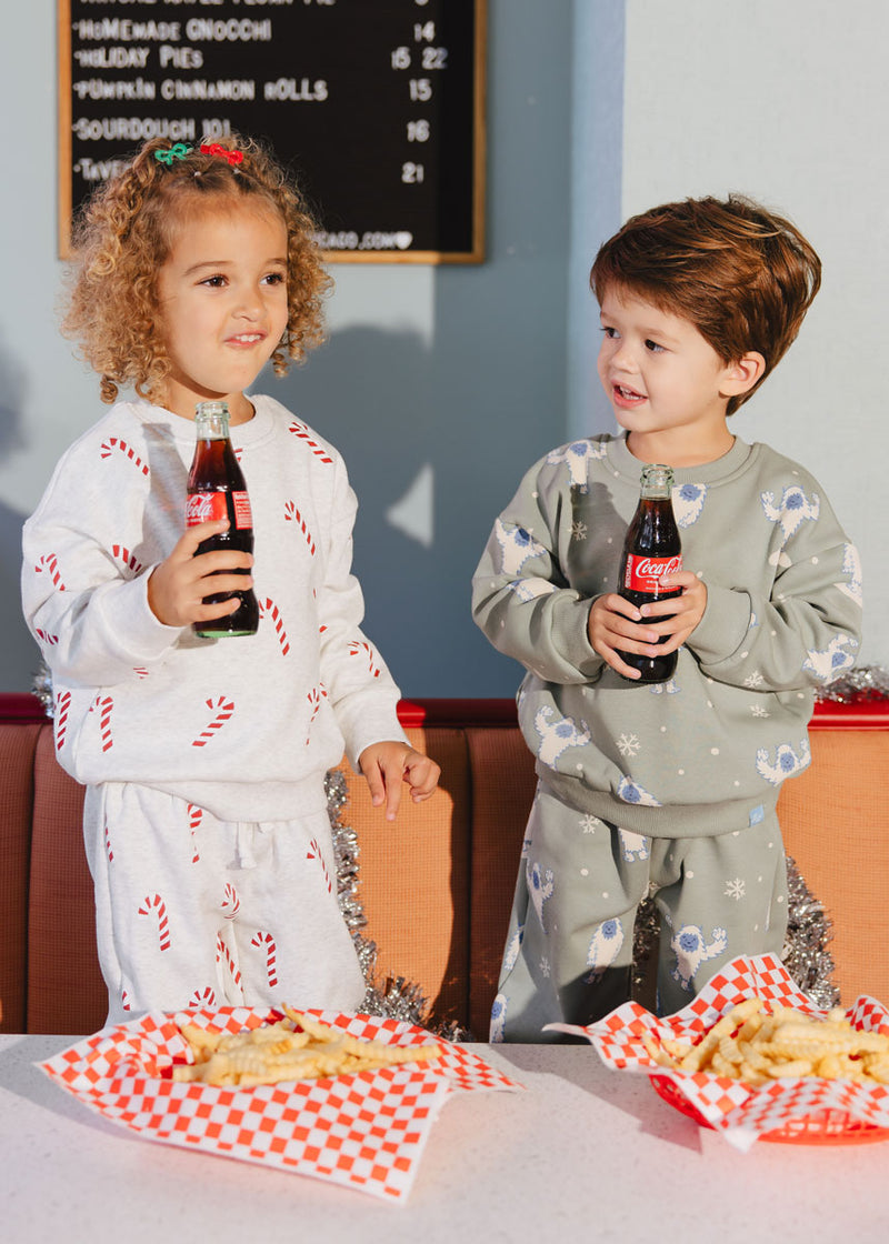 Candy Cane Sweatsuit Set