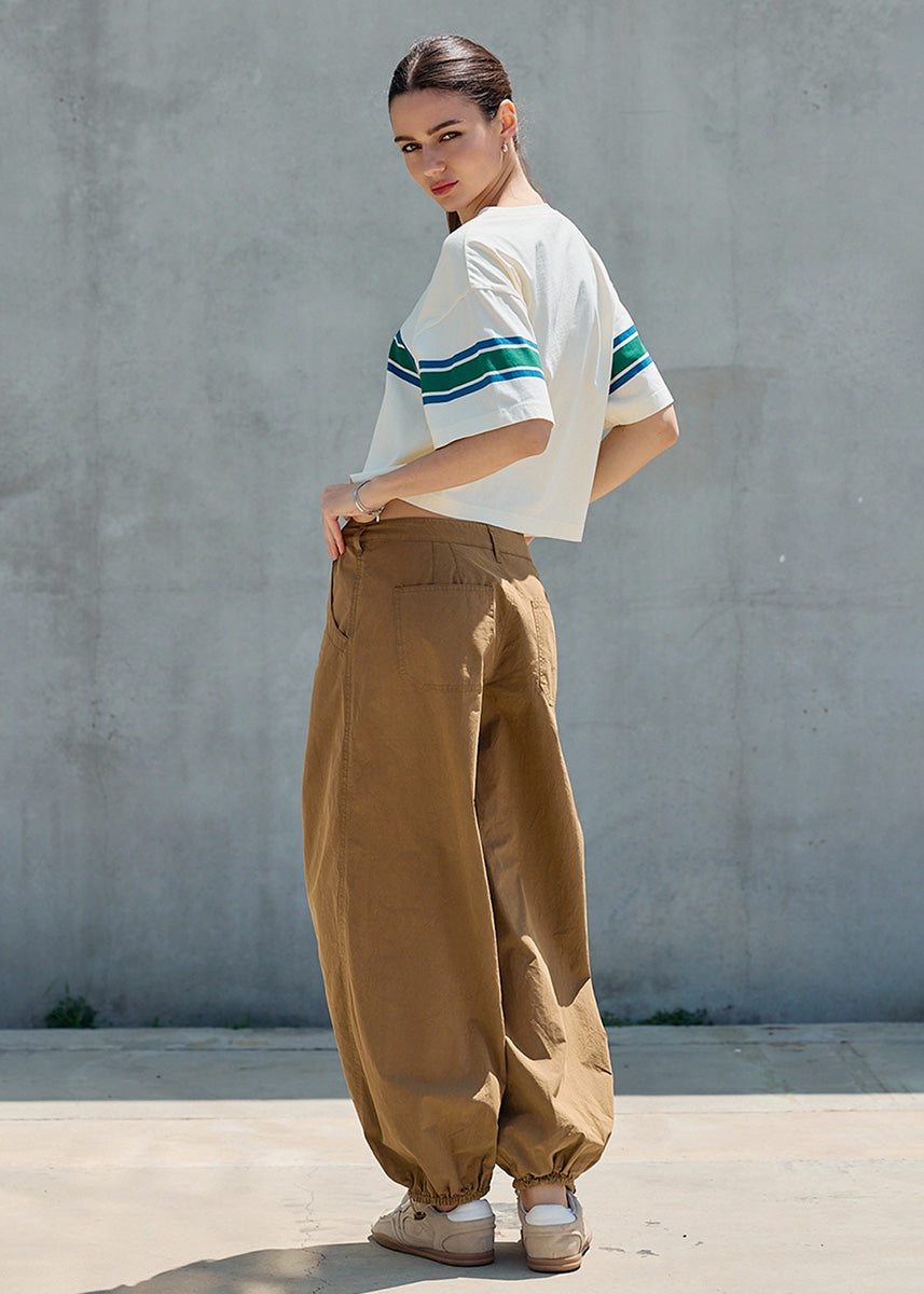 Jazmin Retro Stripe Boxy Tee - Ivory