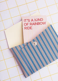 Blue And Pink Stripes Wallet