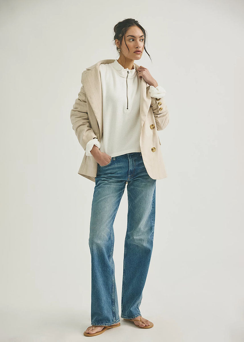 Celeste Quarter Zip - Clean Ivory