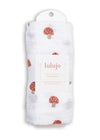 Large Muslin Swaddle Blanket - Mushrooms