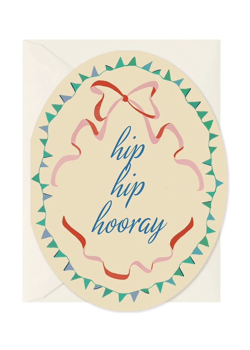 Hip Hip Hooray Oval Card