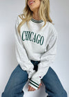 Chicago Champion Striped Rib Crewneck - Green