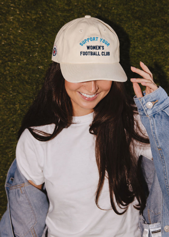 Support Your Women's Football Club Dad Hat - Ivory