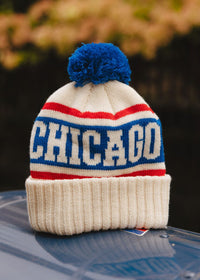 MAD HTR Chicago Varsity Beanie - Adult - Royal & Red