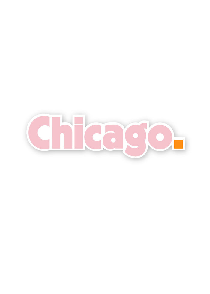 Chicago. Sticker - Pink