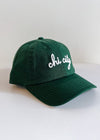 Chi City Cursive Dad Hat - Green