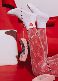 Chi Heart Ruffle Sock