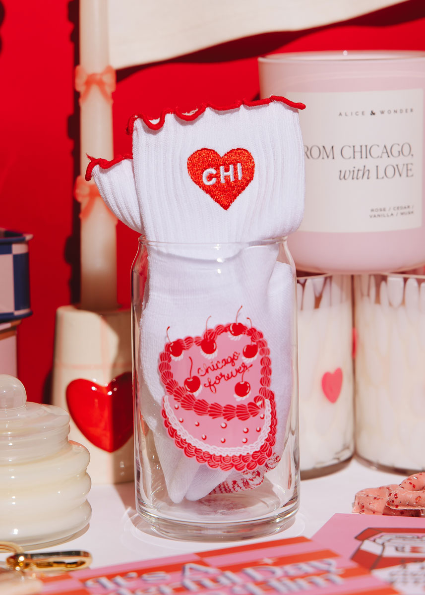 Chi Heart Ruffle Sock