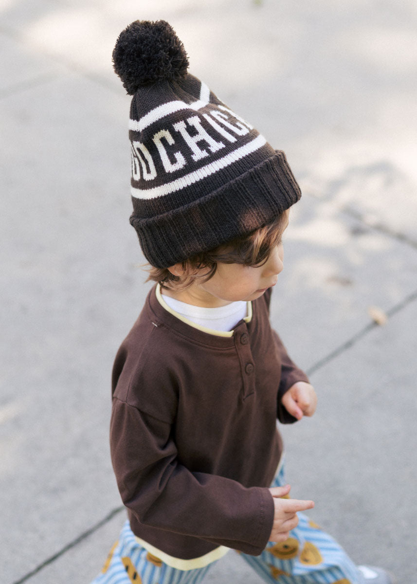 MAD HTR Chicago Pom Beanie - Toddler - Chocolate