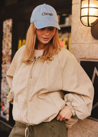Chicago. Dad Hat - Denim & Chocolate