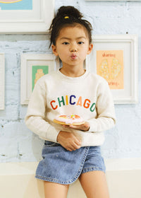 Sweet Home Chicago Toddler Sweatshirt - Heather Natural
