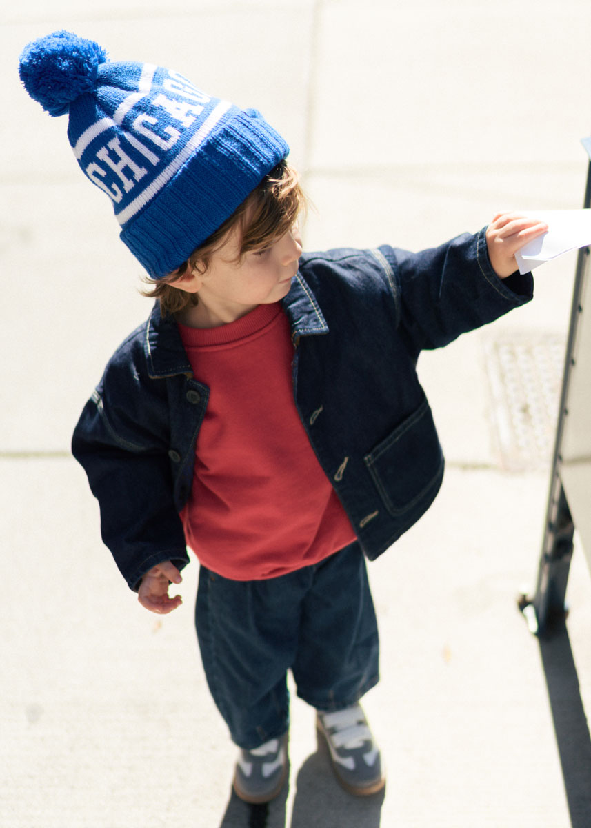MAD HTR Chicago Pom Beanie - Toddler - Cobalt