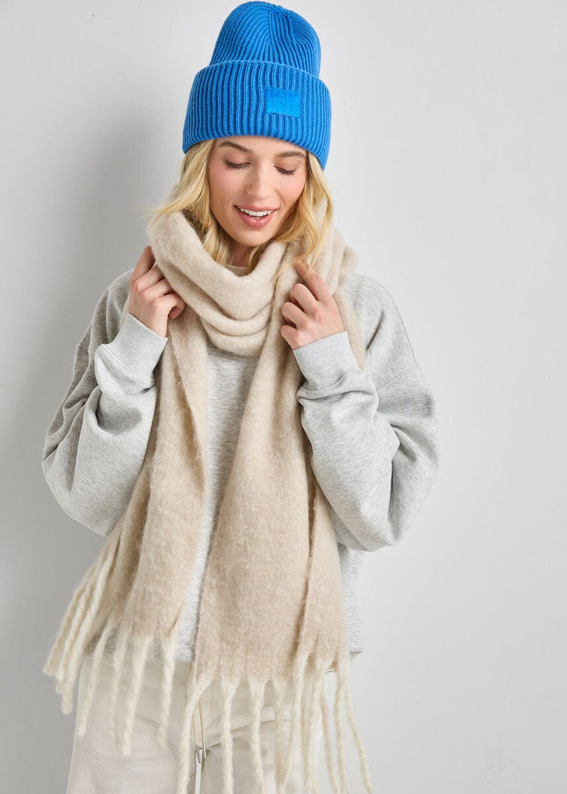 Adult Mad Hatter Ribbed Knit Beanie - Cobalt