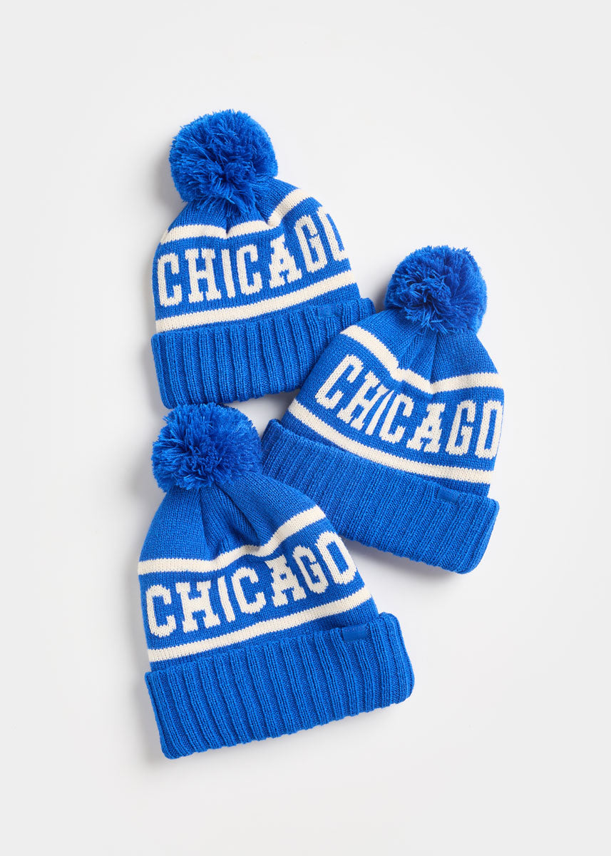 MAD HTR Chicago Pom Beanie - Toddler - Cobalt