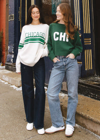 Chi Crop Sweater - Green