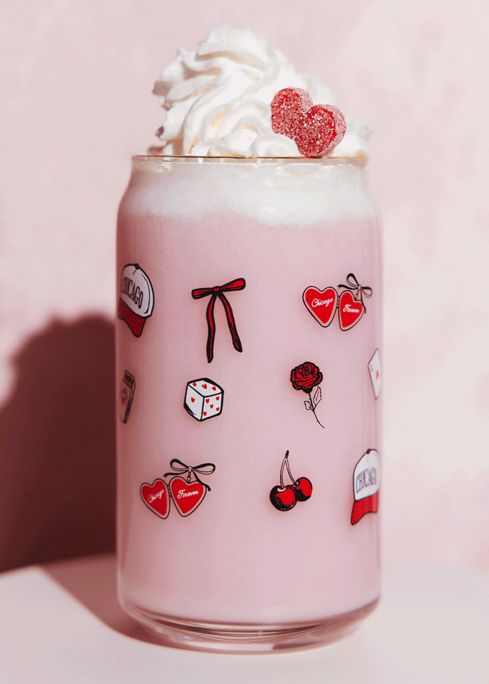 Chicago Love Icons Can Glass