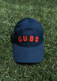 Youth Cubs Felt Applique Dad Hat - Navy