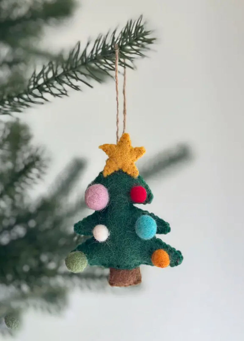Christmas Tree With Star Felt Ornament