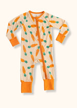 Carrots Fold-Over Zipper Footie