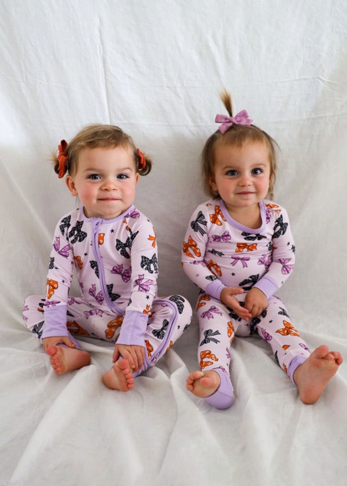 Halloween Bow Bamboo Two-Piece Pajamas