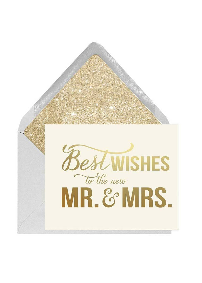 Best Wishes Mr. and Mrs. Wedding Card