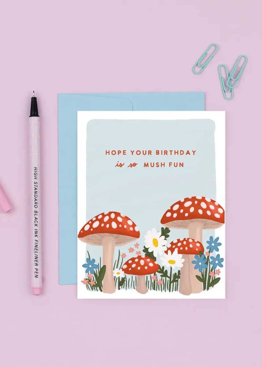 Mushroom Birthday Card