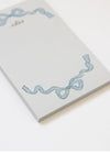 Blue Ribbon Bow Notepad