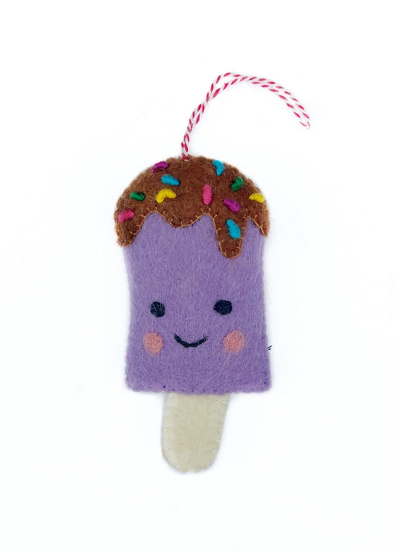 Smiling Popsicle Felt Ornament