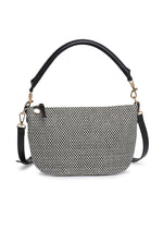 Jordan Woven Crossbody - Black & Ivory