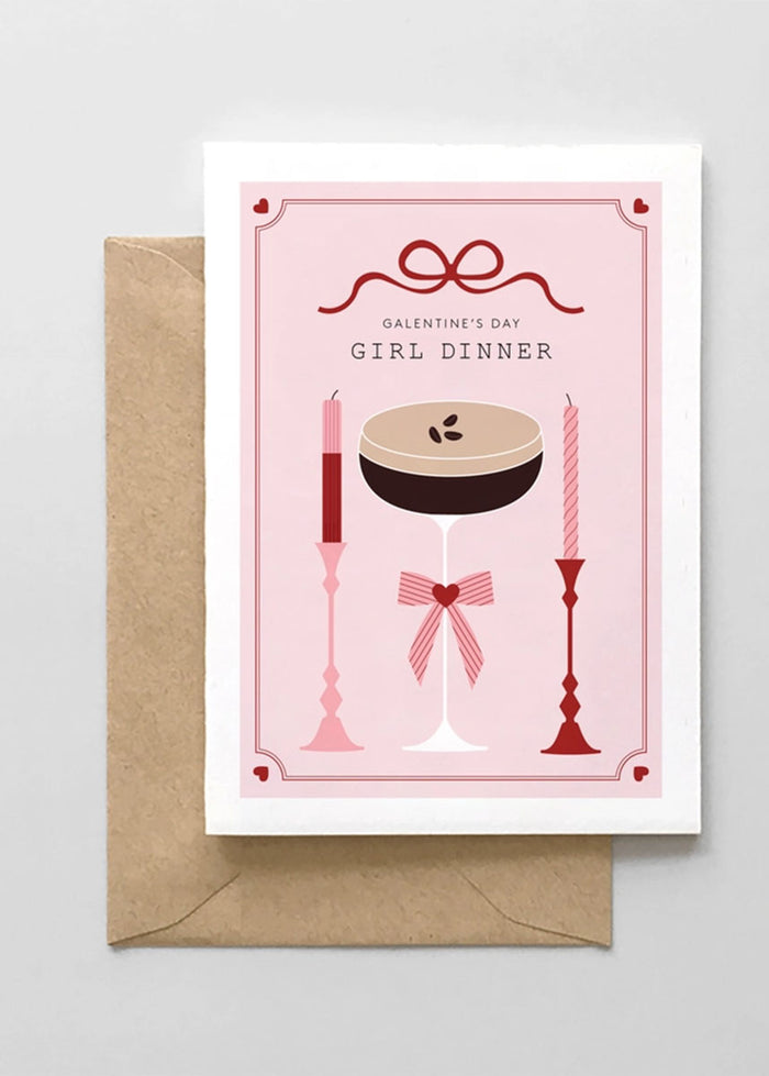 Girl Dinner Galentine's Card