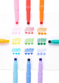 Confetti Stamp Double-Ended Markers