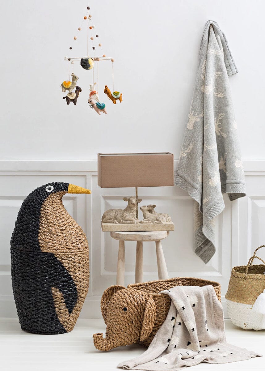 Knit Baby Blanket - Sheep