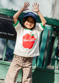 Toddler New York. Dad Hat - Dark Denim & White Embroidery