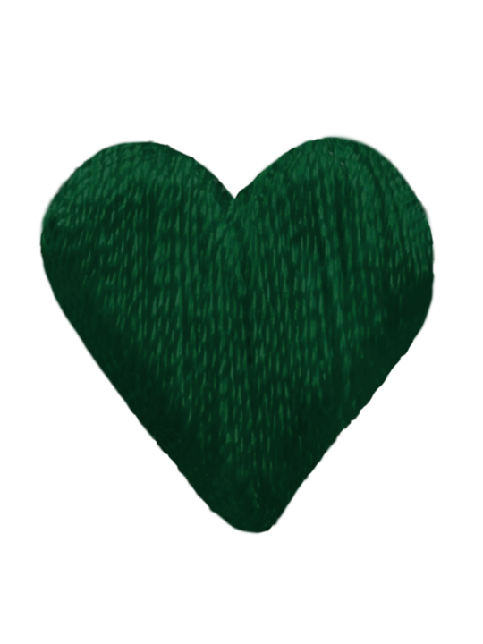 Dark Green Heart Patch
