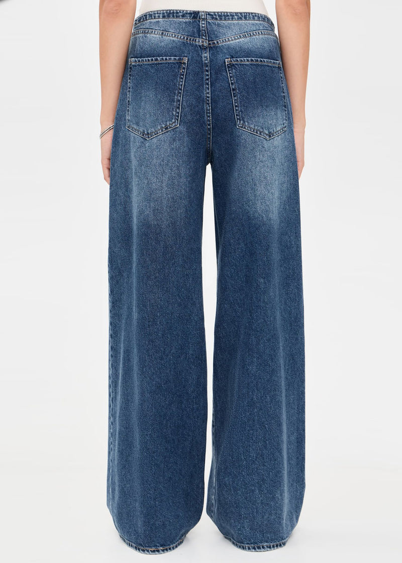 Madison Mid-Rise Wide Leg - Vintage Blue