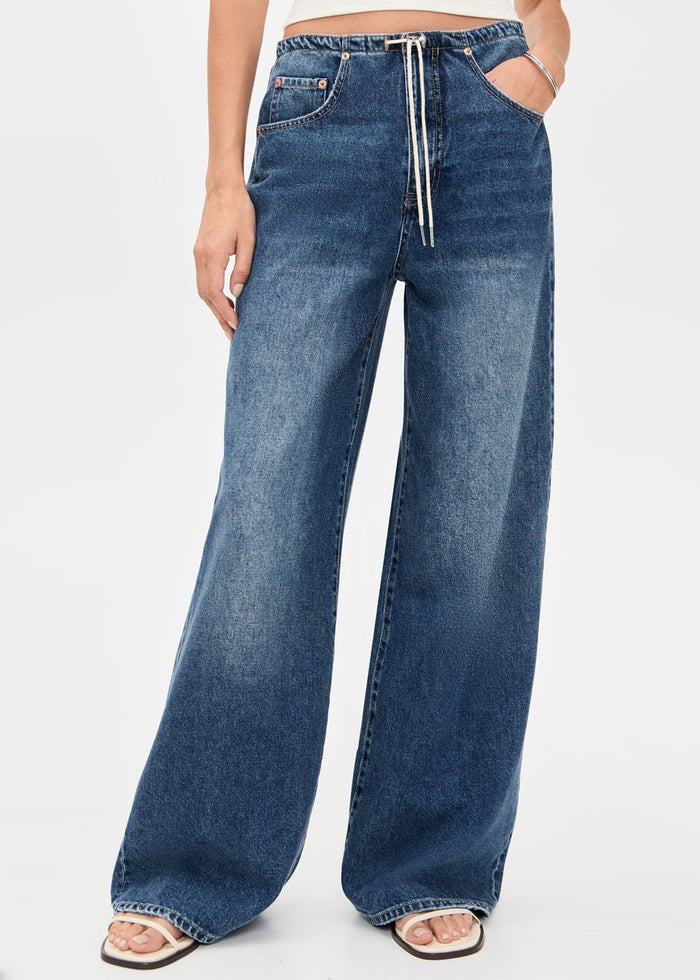 Madison Mid-Rise Wide Leg - Vintage Blue